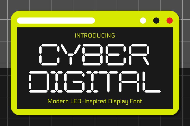 Cyber Digital — Prezentace písma