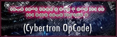 Cybertron OpCode Schriftart