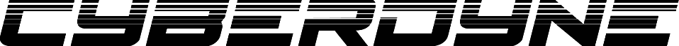 Preview of the Cyberdyne Halftone Italic font