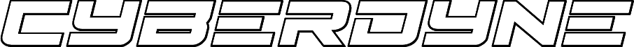 Preview of the Cyberdyne Outline Italic font