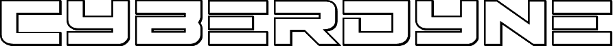 Preview of the Cyberdyne Outline font
