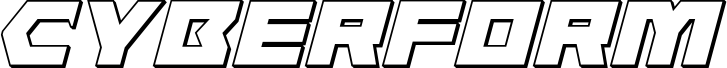 Ukážka písma Cyberform 3D Italic
