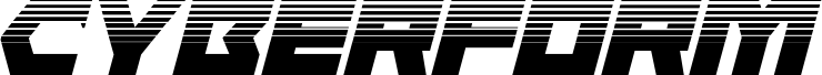 Ukážka písma Cyberform Halftone Italic
