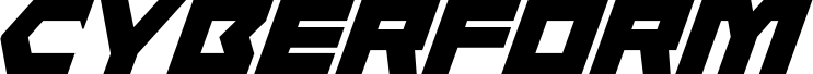 Ukážka písma Cyberform Super-Italic