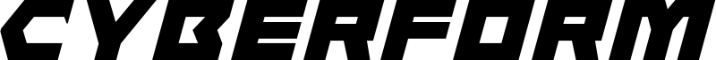 Ukážka písma Cyberform Title Italic