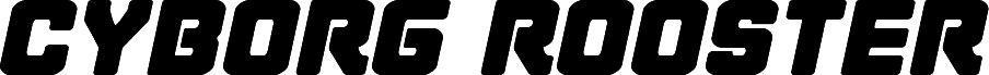 Anteprima del carattere Cyborg Rooster Expanded Italic