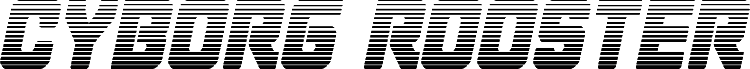 Anteprima del carattere Cyborg Rooster Gradient Italic