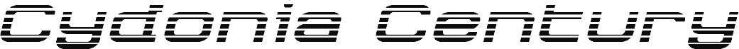 Podgląd czcionki Cydonia Century Gradient Italic