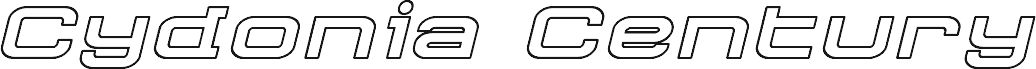 Podgląd czcionki Cydonia Century Outline Italic