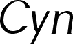 Preview of the Cyn Italic font