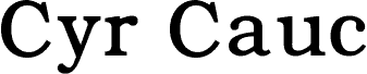 Preview of the CyrCauc   Medium font