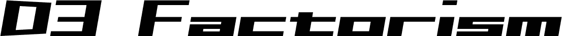 Anteprima del carattere D3 Factorism Italic