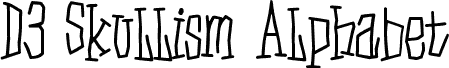D3 Skullism Alphabet