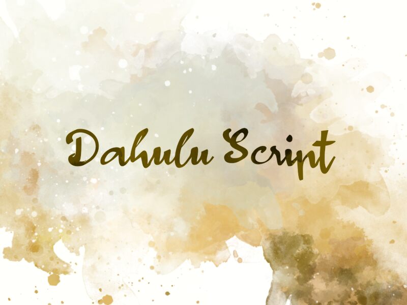 d Dahulu Script Czcionka