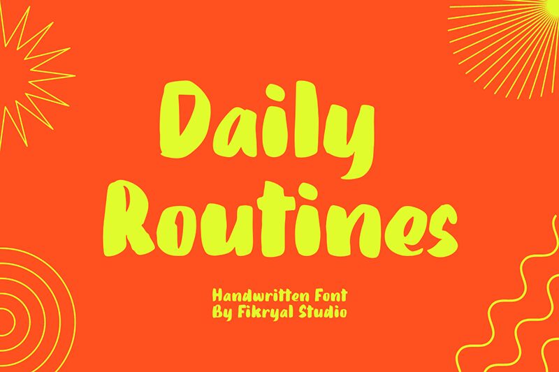 Daily Routines Czcionka