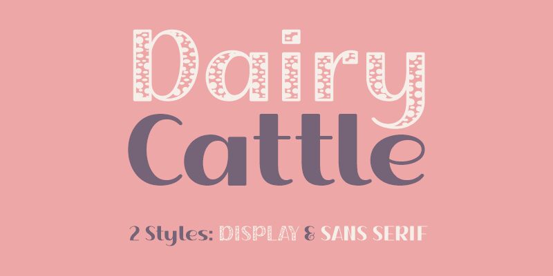 Dairy Cattle Schriftart