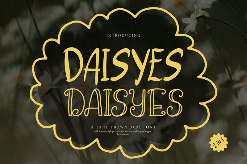 Daisyes Outline — Présentation de la police