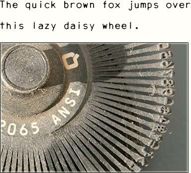 DaisyWheel Schriftart