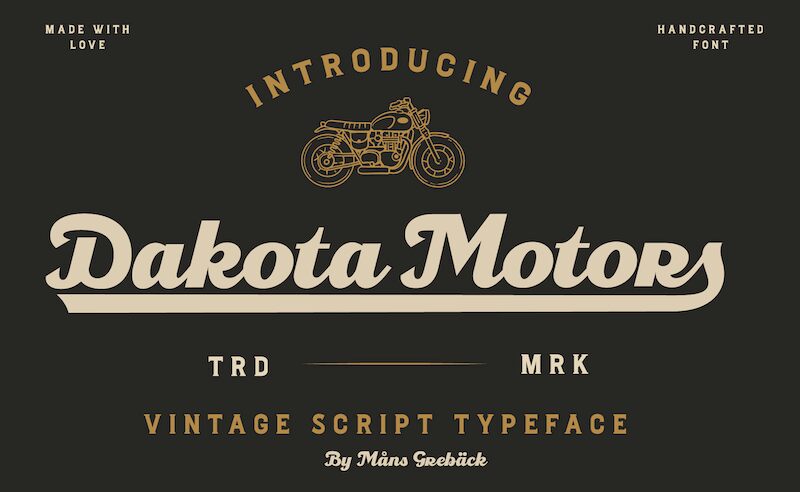 Dakota Motors Czcionka