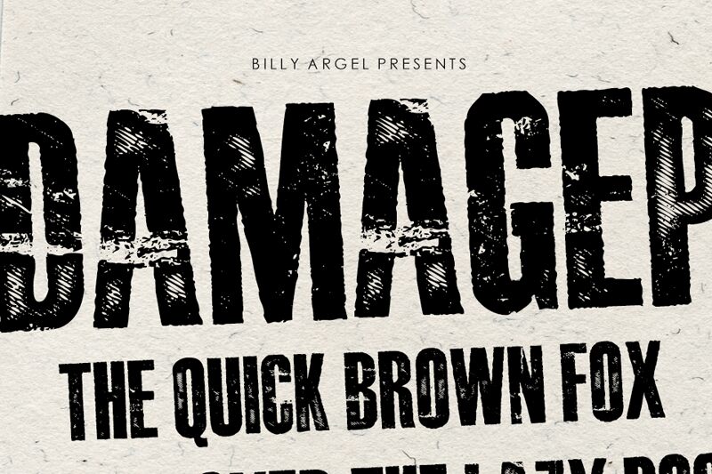 DAMAGEPLAN Schriftart