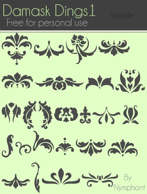 Damask Dings1 Schriftart