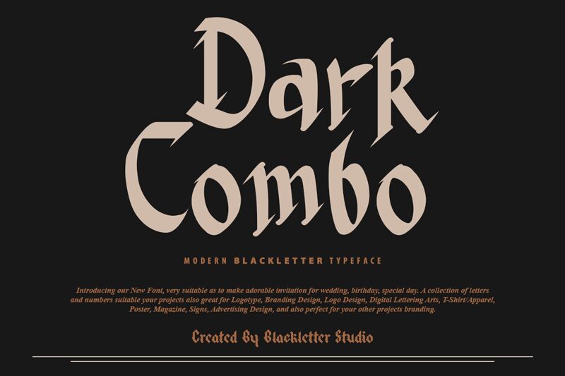 Dark Combo الخط
