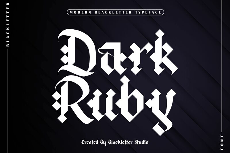 Dark Ruby Schriftart