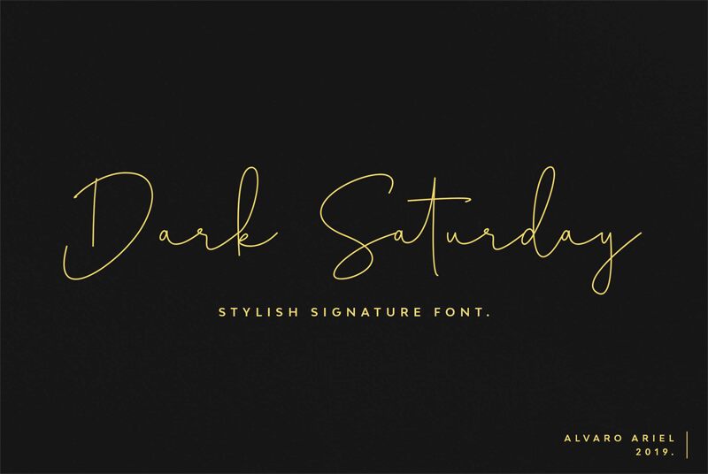 Dark Saturday Czcionka