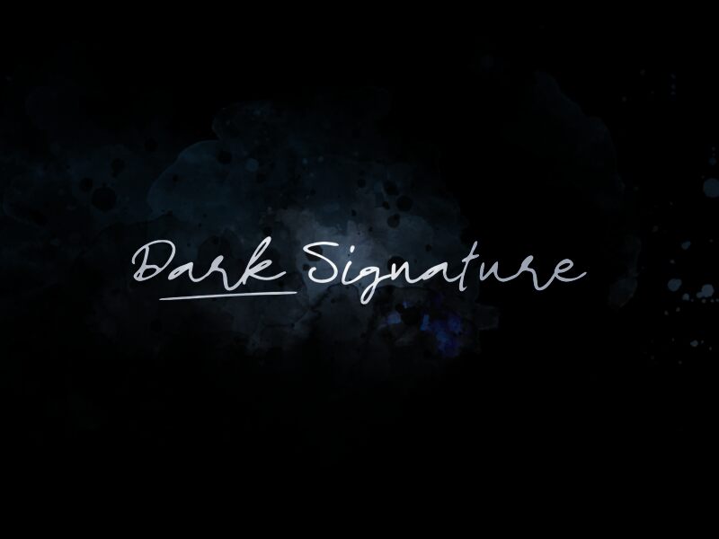 d Dark Signature Czcionka