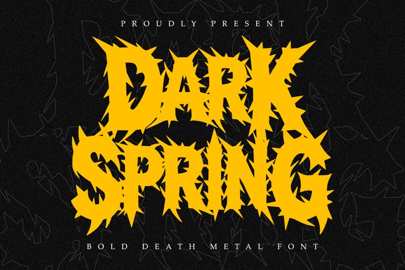 Dark Spring Regular — Font presentation