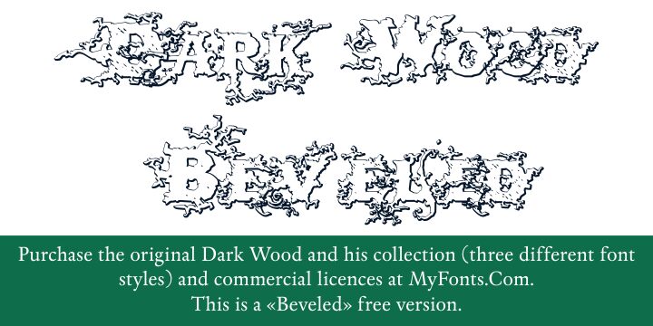 DarkWoodBeveled Czcionka