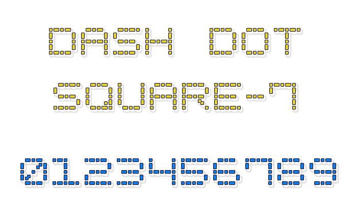 Dash Dot Square-7 Czcionka