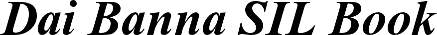 Dai Banna SIL Book Bold Italic