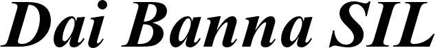 Dai Banna SIL Light Bold Italic