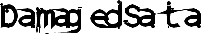 Preview of the DamagedSataLightExtended font