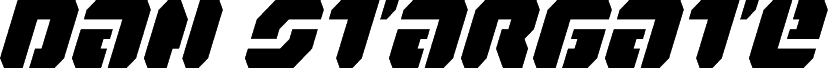 Ukážka písma Dan Stargate Condensed Italic