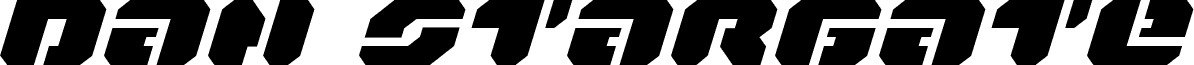 Ukážka písma Dan Stargate Extra-expanded Italic