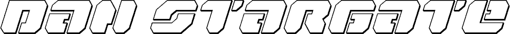 Ukážka písma Dan Stargate Outline Italic