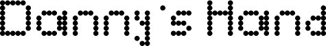 Preview of the Danny's Hand Regular font