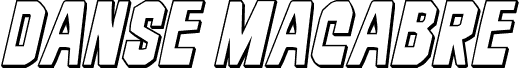 Preview of the Danse Macabre 3D Italic font