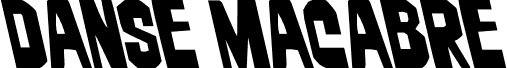 Preview of the Danse Macabre Leftalic font