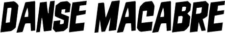 Preview of the Danse Macabre Rotalic font
