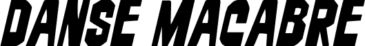 Preview of the Danse Macabre Spaced Italic font