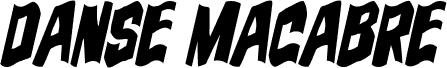 Preview of the Danse Macabre Wavy Italic font