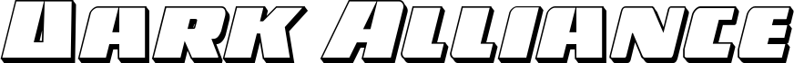 Dark Alliance 3D Italic 字体预览