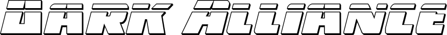 Dark Alliance Bullet Italic 字体预览