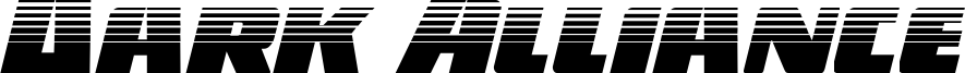 Dark Alliance Halftone Italic 字体预览