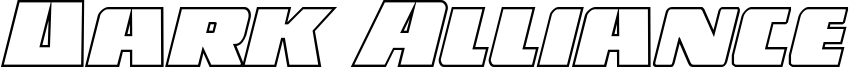 Dark Alliance Outline Italic 字体预览