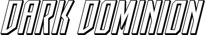 Pré-visualização da fonte Dark Dominion 3D Italic