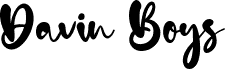 Davin Boys font